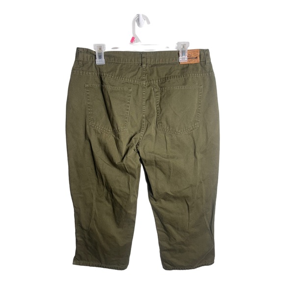 Lauren Jeans Co Green Crop Plus Size 12 - Picture 2 of 8